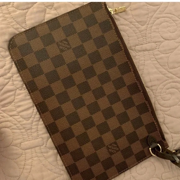 Authentic NEW Louis Vuitton Neverfull GM damier ebene wristlet pouch - Picture 2 of 10